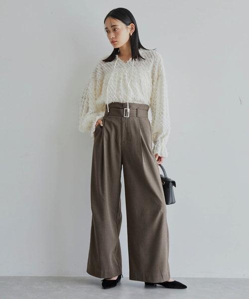 VIS(ビス) / 【セットアップ対応】ハイウエストワイドパンツ【洗える
