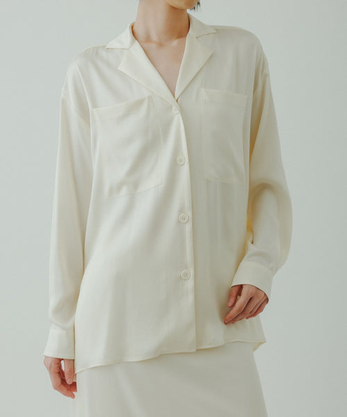 BIOTOP(ビオトープ) / 【yo BIOTOP】silk shirt jacket (トップス