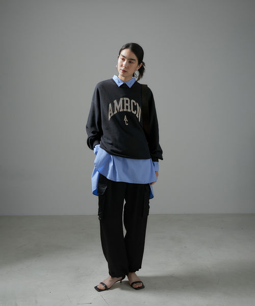 Americana（アメリカーナ）】裏毛ロゴスウェットプルオーバー