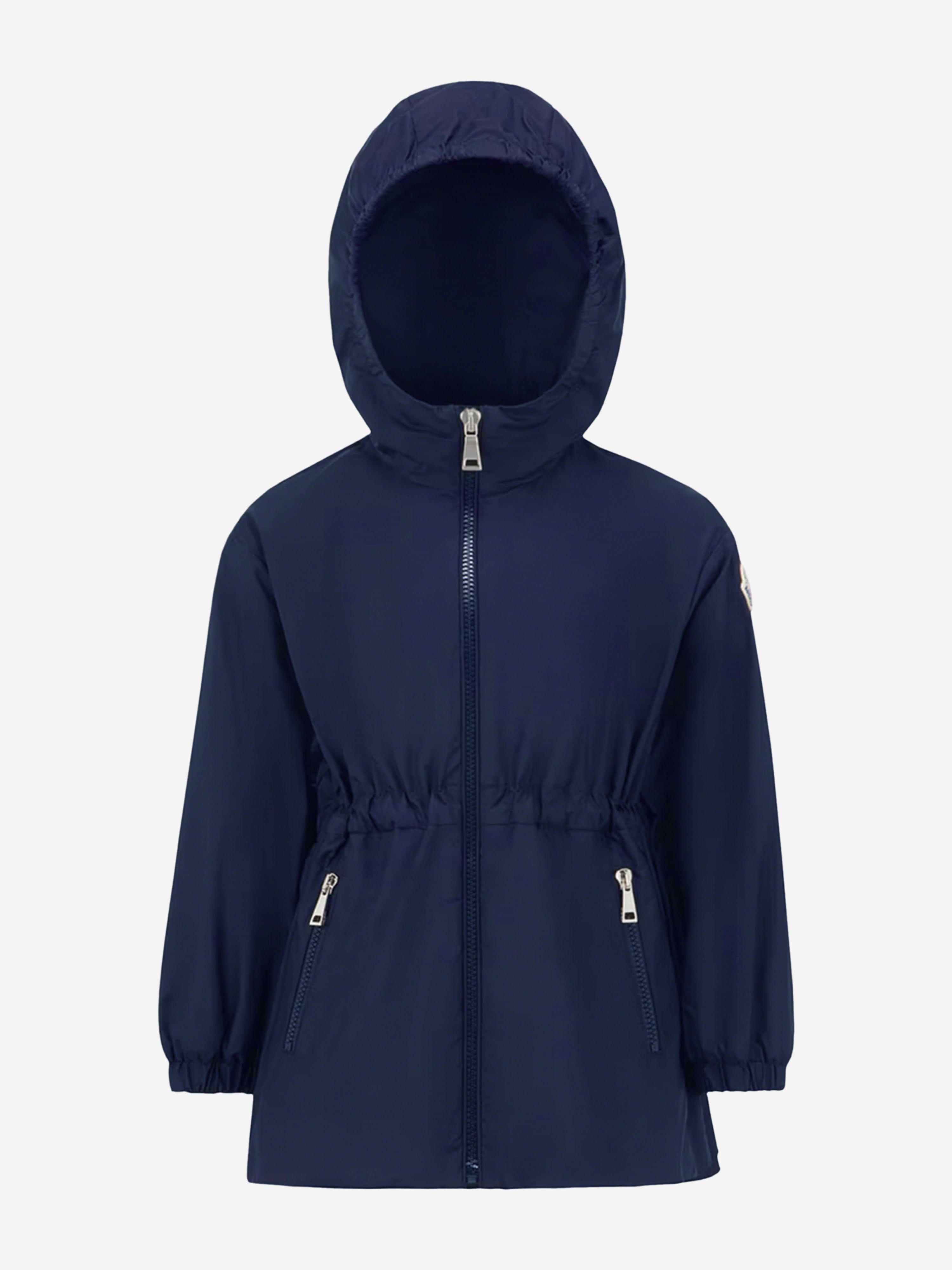 Moncler Enfant Girls Down Padded Selat Jacket in Navy | Childsplay