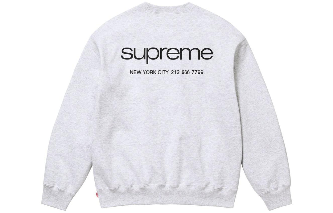 Supreme FW23 Week10 NYC Crewneck Logo Sweater 'White' SUP-FW23-174