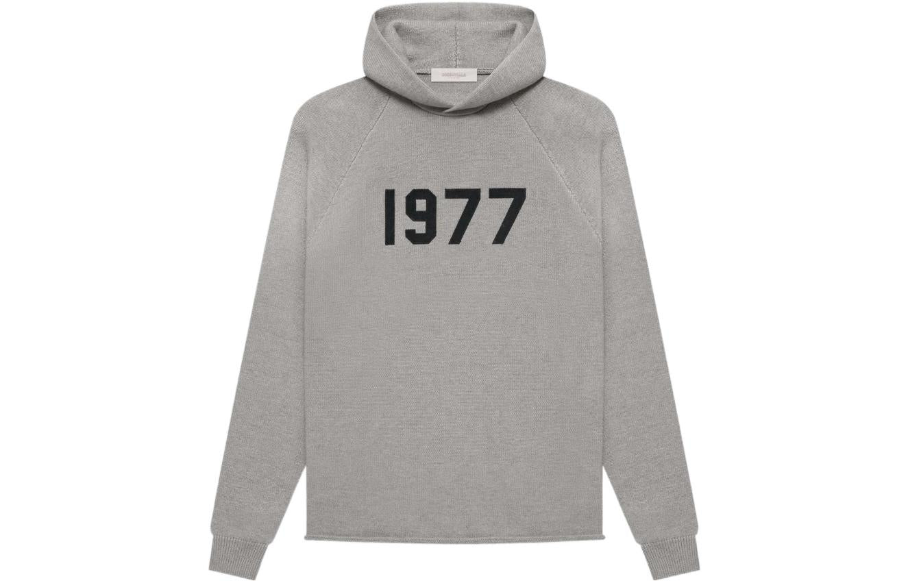 Fear of God Essentials SS22 Knit Hoodie Dark 1977 Oatmeal FOG-SS22-293