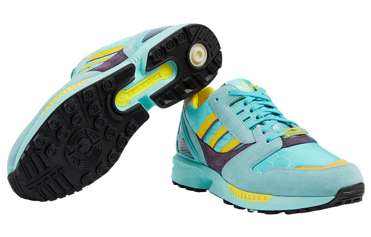 adidas x GUCCI ZX 8000 Sneakers 'Aqua Blue Yellow Brown' 721936