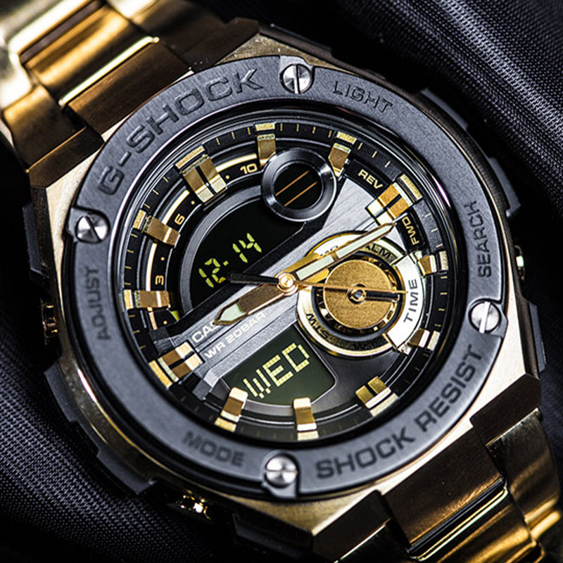 CASIO G-Shock G-Steel 'Black Gold' GST-210GD-1A