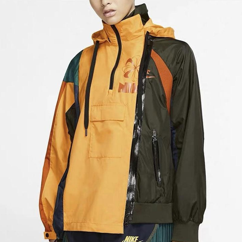 WMNS) Nike x sacai Double-Zip Jacket 'University Gold Sequoia
