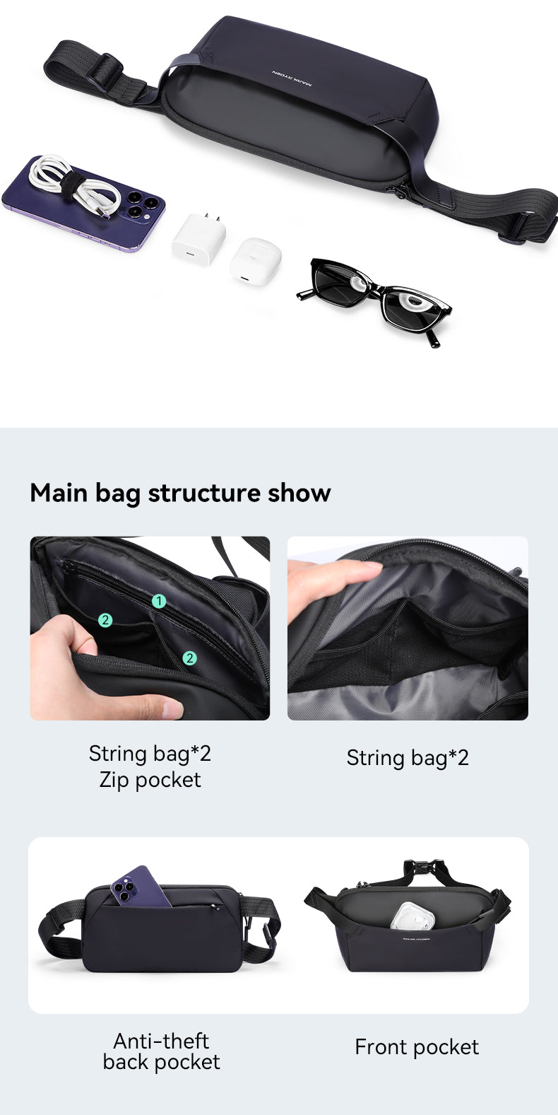 Vivi MR411: Compact Crossbody Bag for Urban Explorers | Mark Ryden