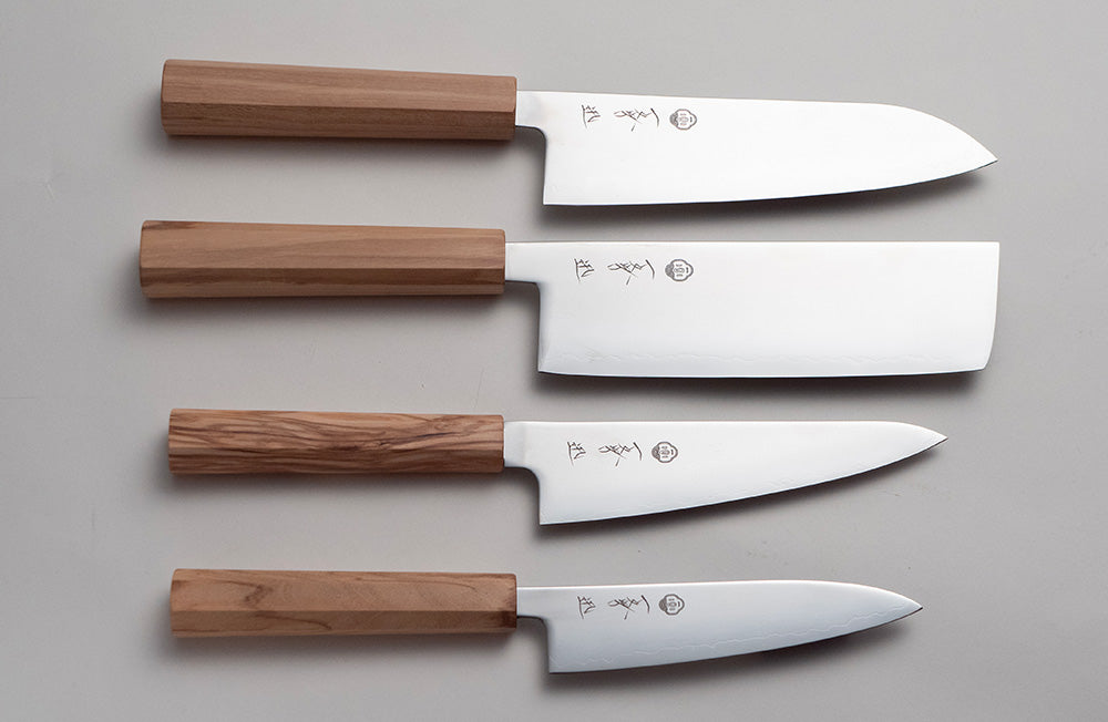 一文字 迅 SLD鋼 菜切り包丁 オリーブ柄 – 堺一文字光秀