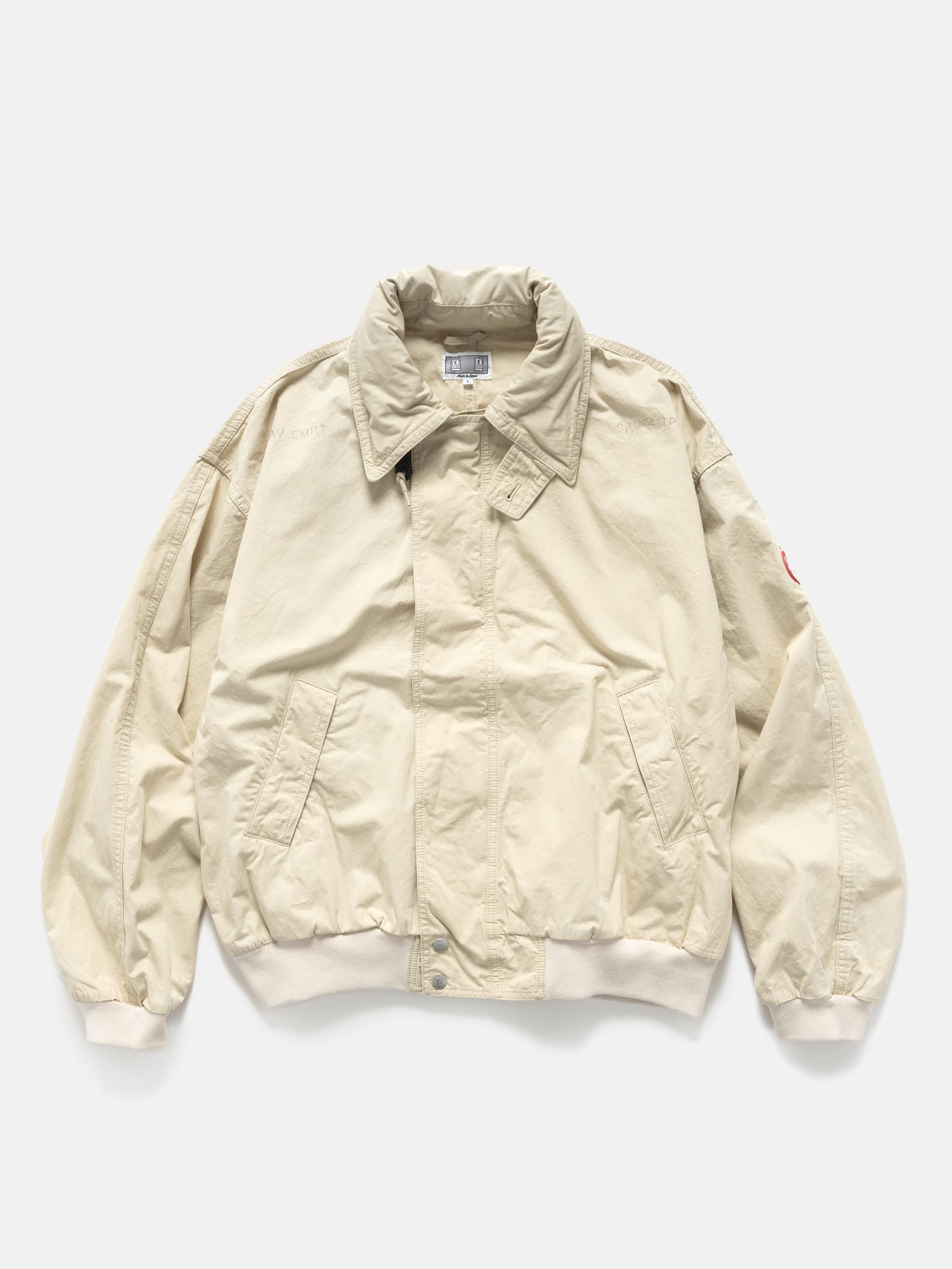 CAV EMPT Washed Cotton Light Zip Jacket Beige | HAVEN