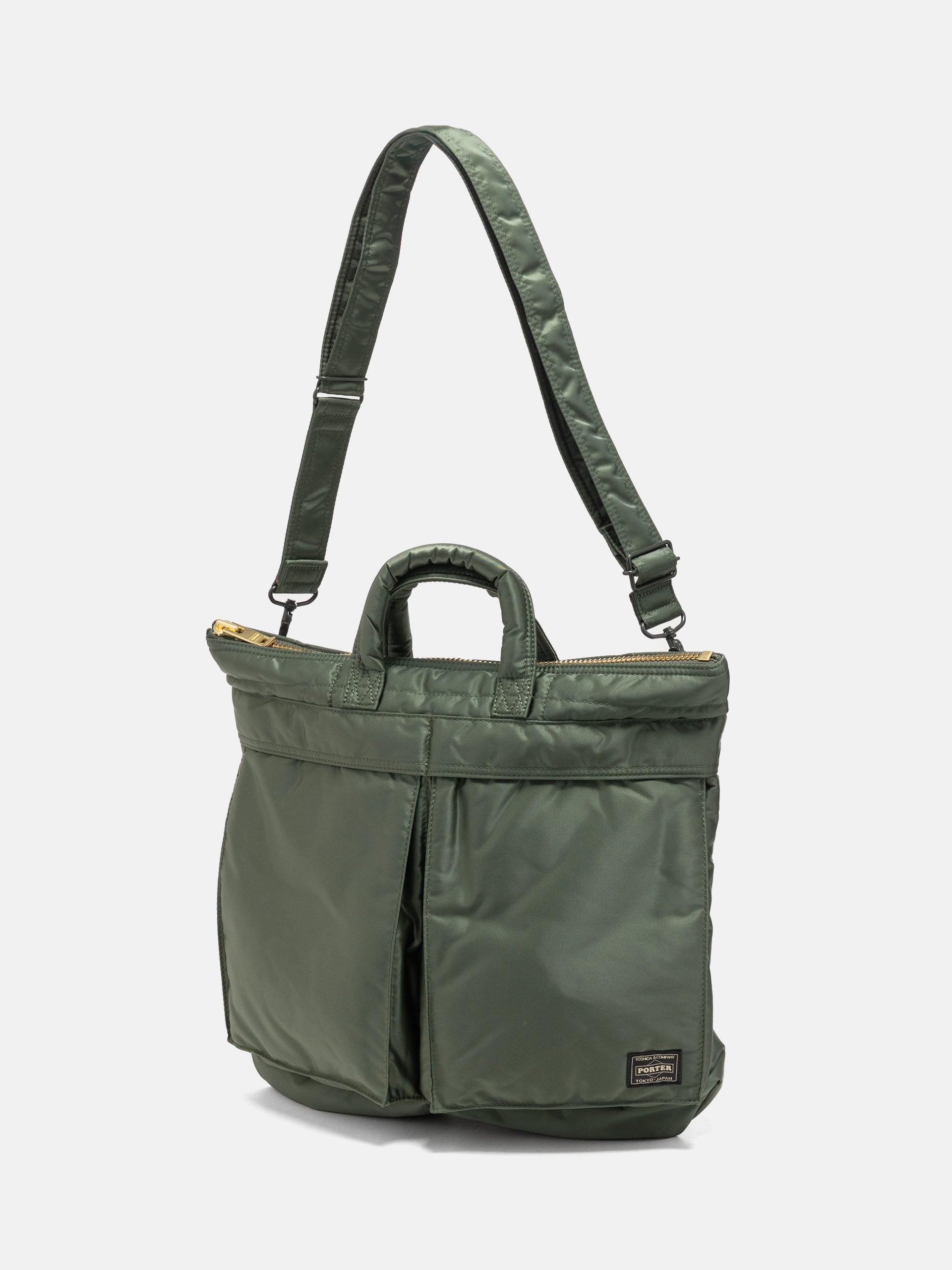 PORTER TANKER Helmet Bag Sage Green | HAVEN