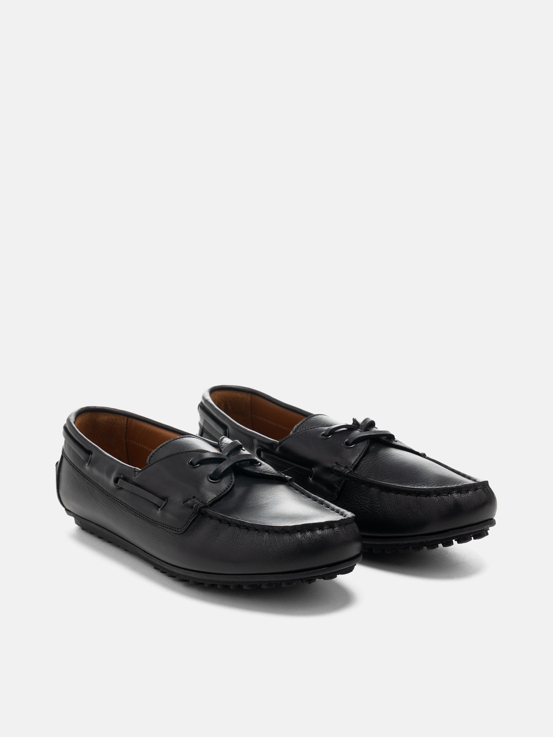 AURALEE Soft Leather Loafers Black | HAVEN