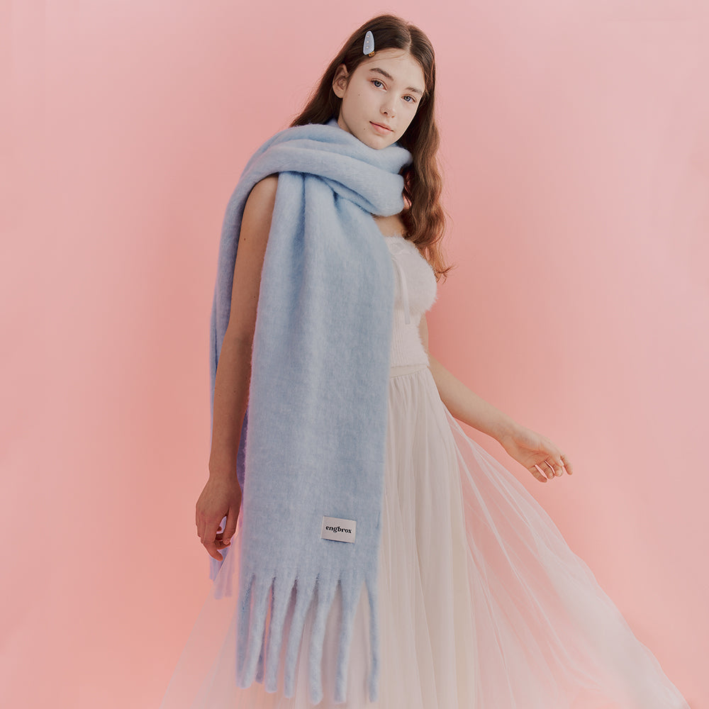 コットンキャンディマフラー(ブルー) - ENGBROX | 60% - アジア