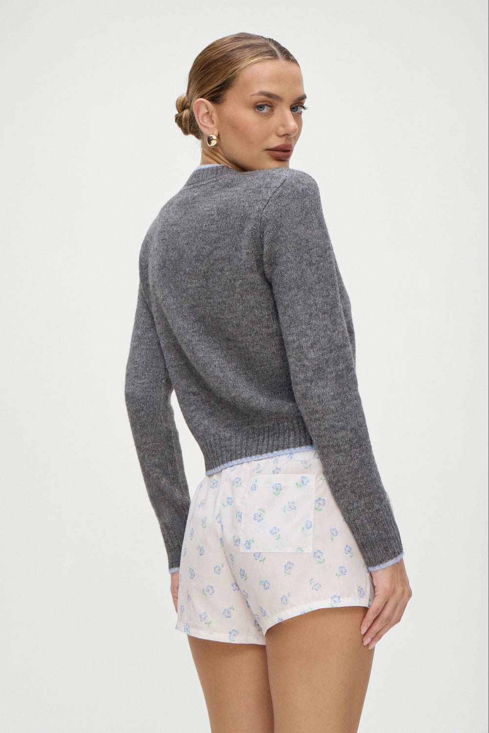 Dudley Knit Cardigan - Rain Cloud