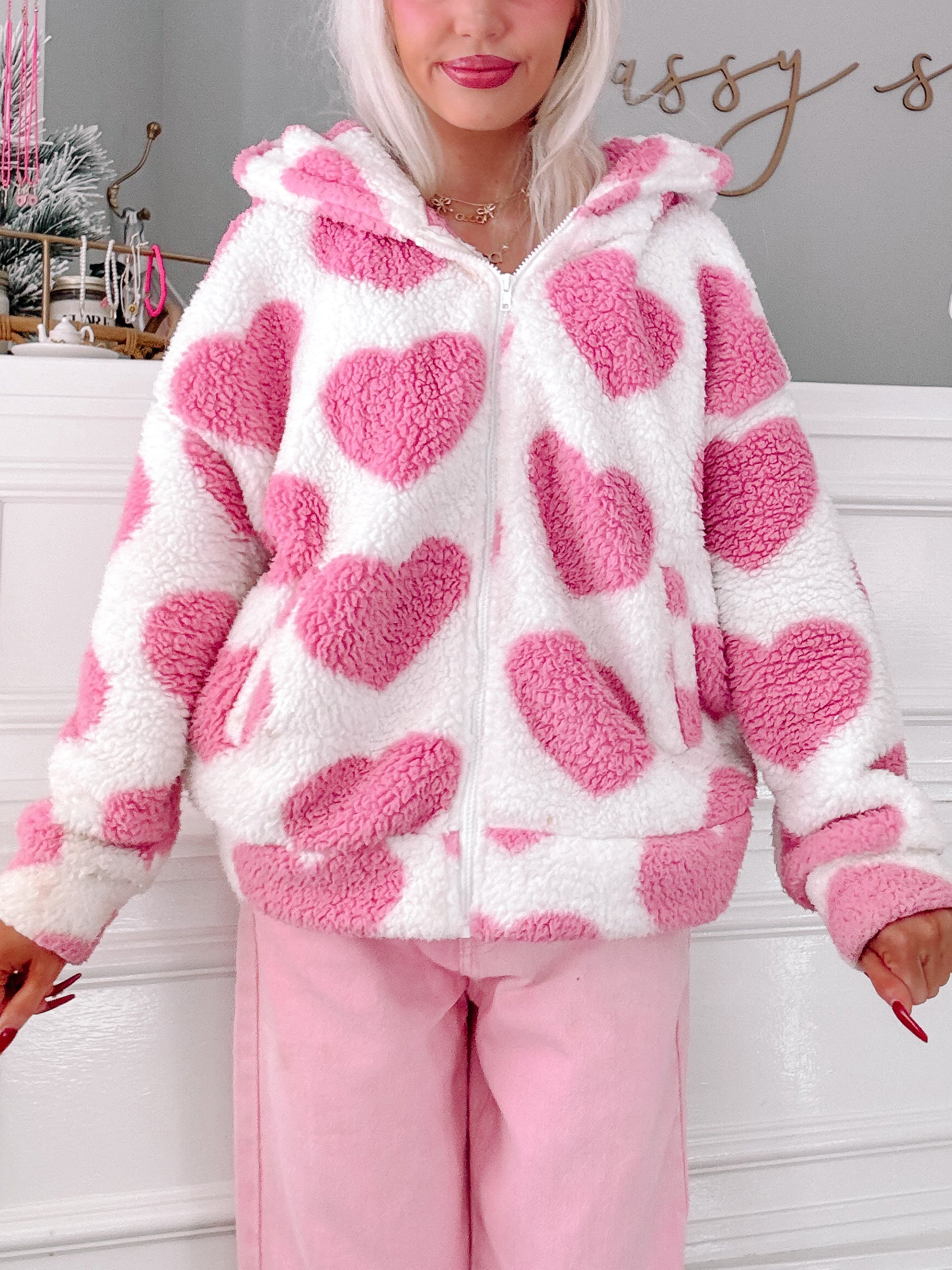 Love Bug Sherpa Heart Jacket | Sassy Shortcake