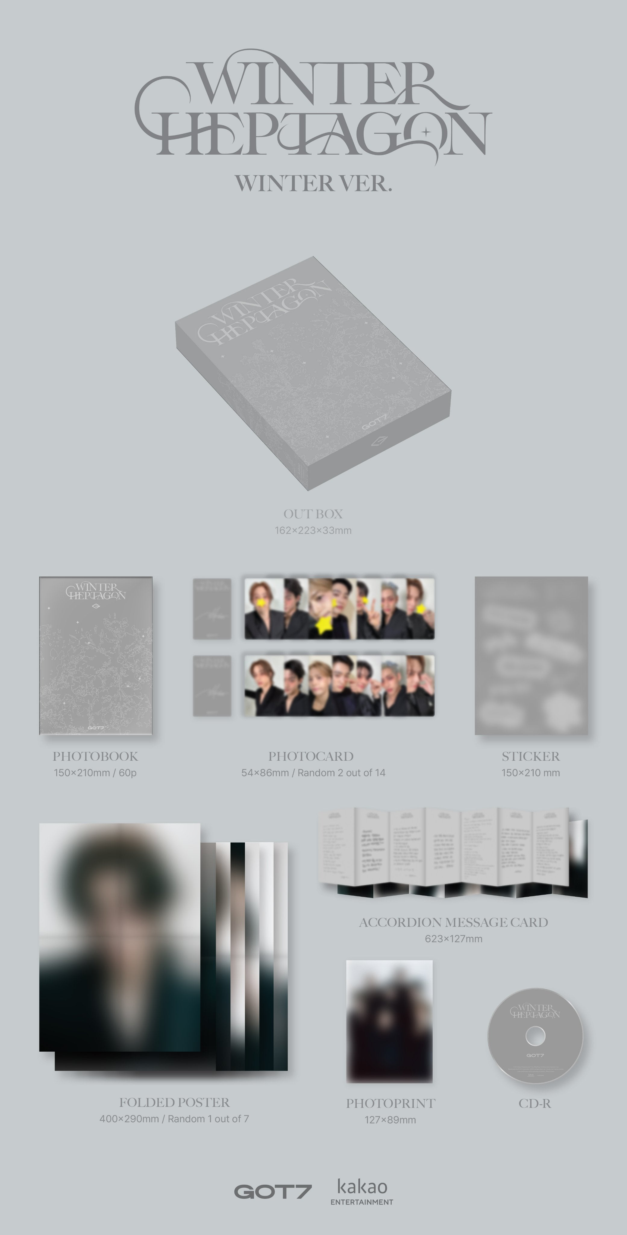 GOT7 (갓세븐) MINI ALBUM - [WINTER HEPTAGON] (+EXCLUSIVE PHOTOCARD