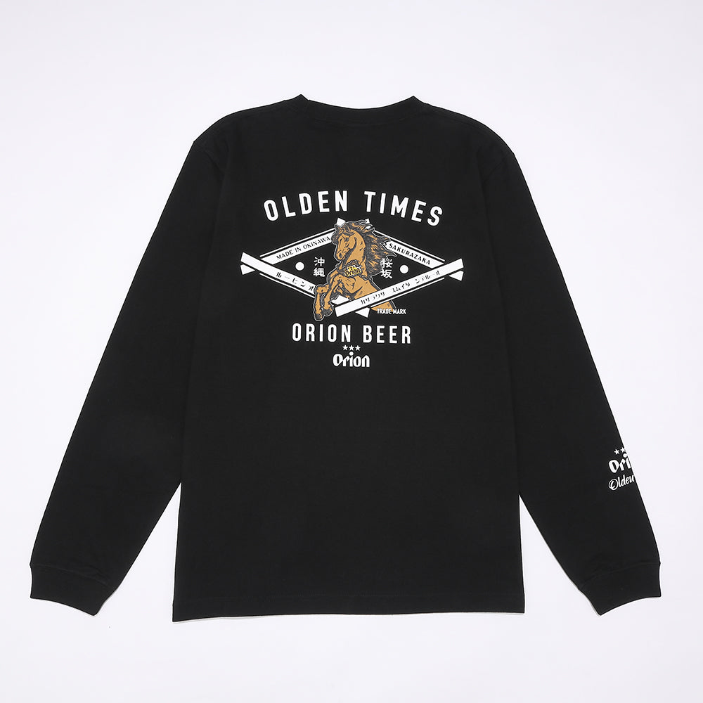 ORION×OLDENTIMES 26初売り】那覇桜坂 ロングスリーブTシャツ ブラック