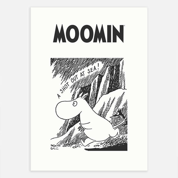 Moomin ムーミン Postery ポストリー モノクロミニポスター ( Moomin A