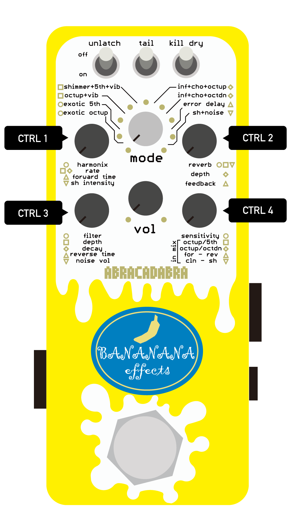 ABRACADABRA Shimmer reverb pedal