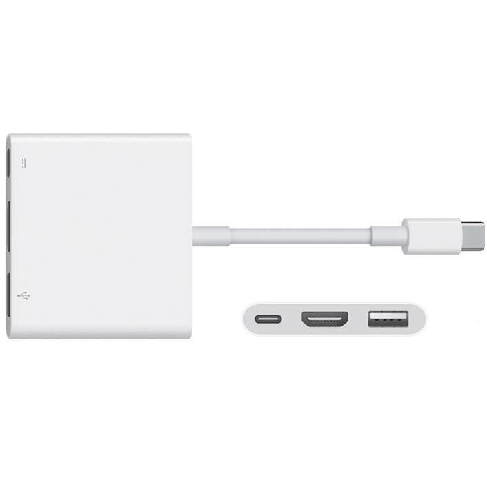 Apple MJ1K2AM/A Lightning to HDMI, USB-A, and USB-C Multiport