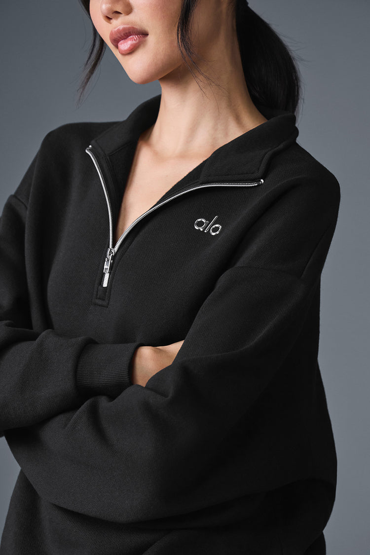 Accolade 1/4 Zip Pullover - Black | ALO