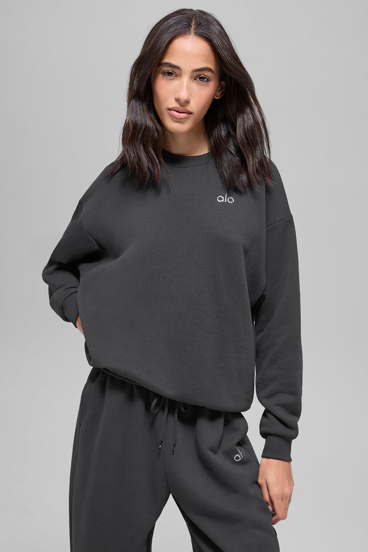 Accolade Crew Neck Pullover - Anthracite | ALO