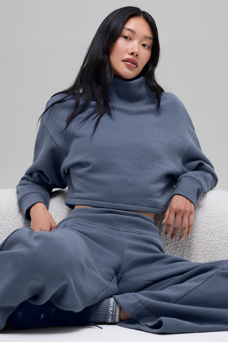 Cropped Serenity Coverup - Bluestone | ALO