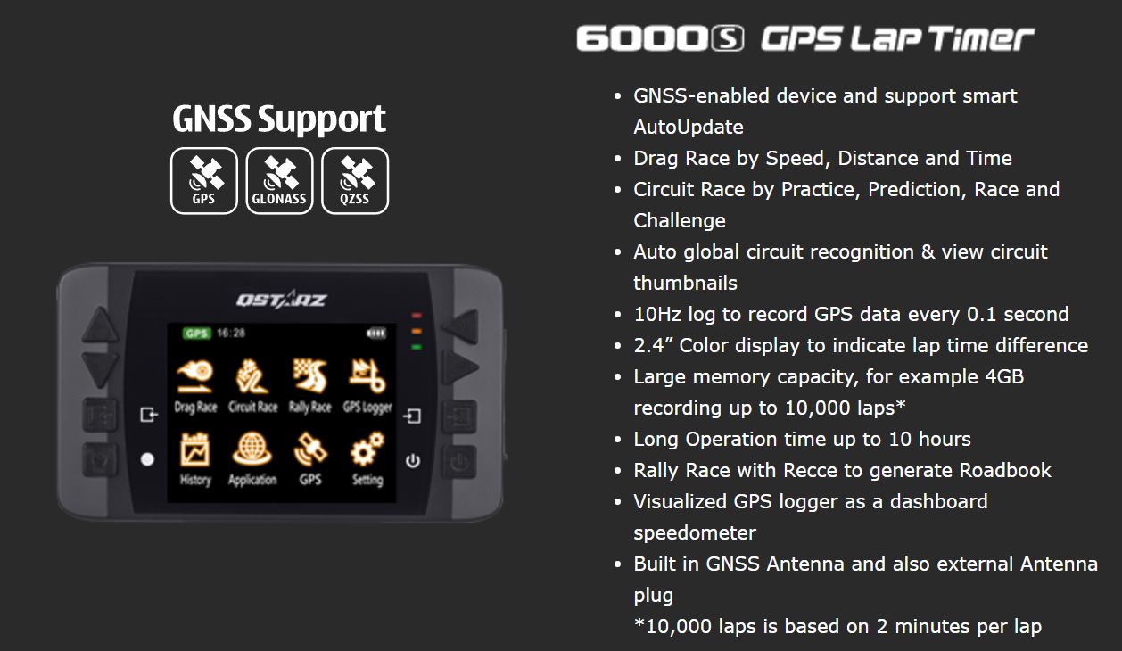 Qstarz LT-6000S-GNSS GPS Lap Timer – GPSWebShop