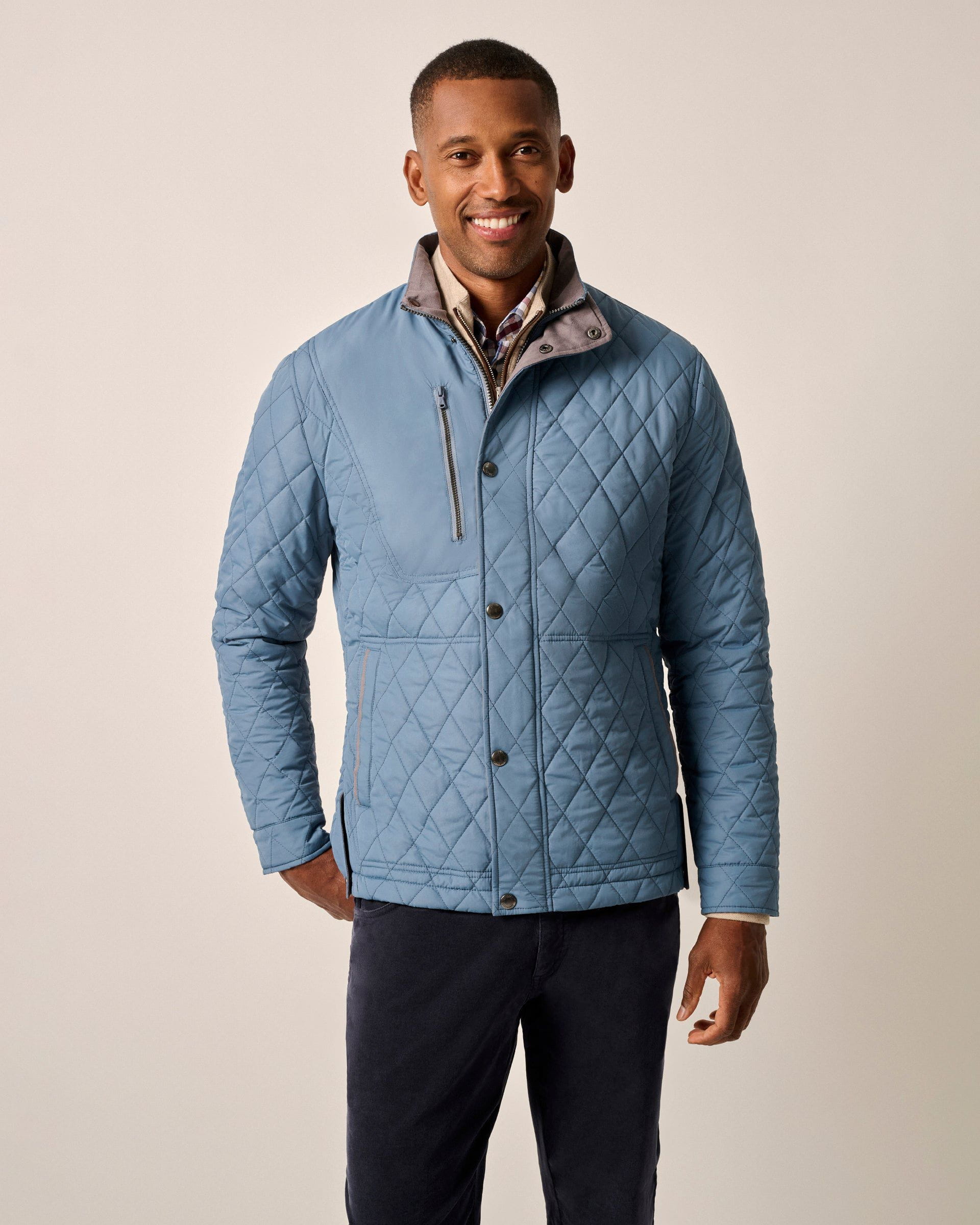 Quilted Snap Jacket with Magnetic Pockets | Johnnie-O · Johnnie-O