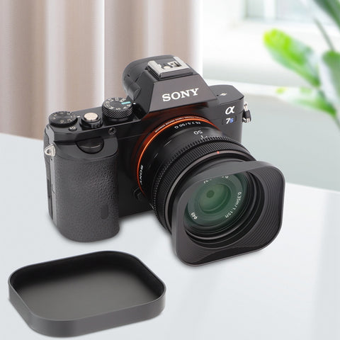 Haoge LH-S245G Metal Bayonet Square Lens Hood for Sony FE 40mm F2