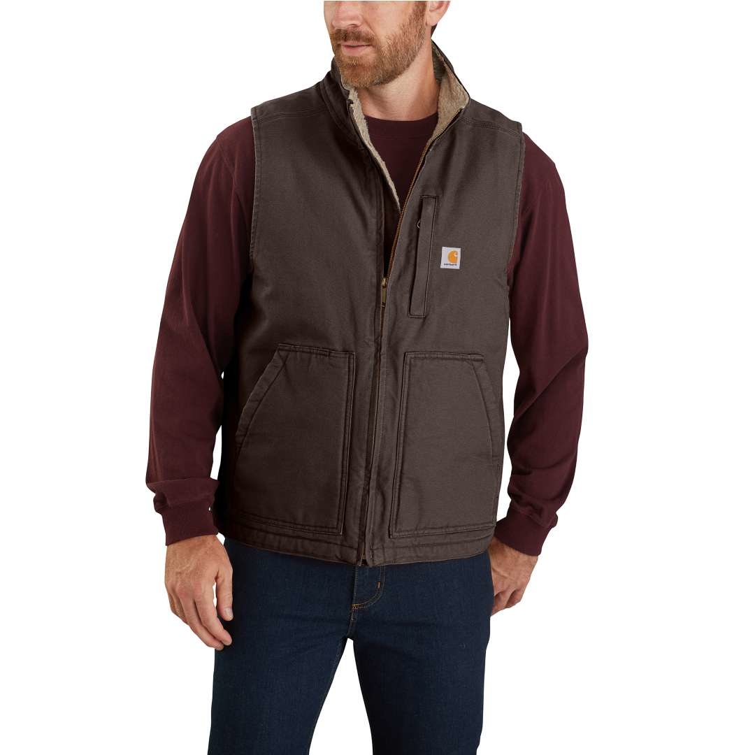 Carhartt Men's Washed Duck Sherpa-Lined Vest - Traditions Clothing