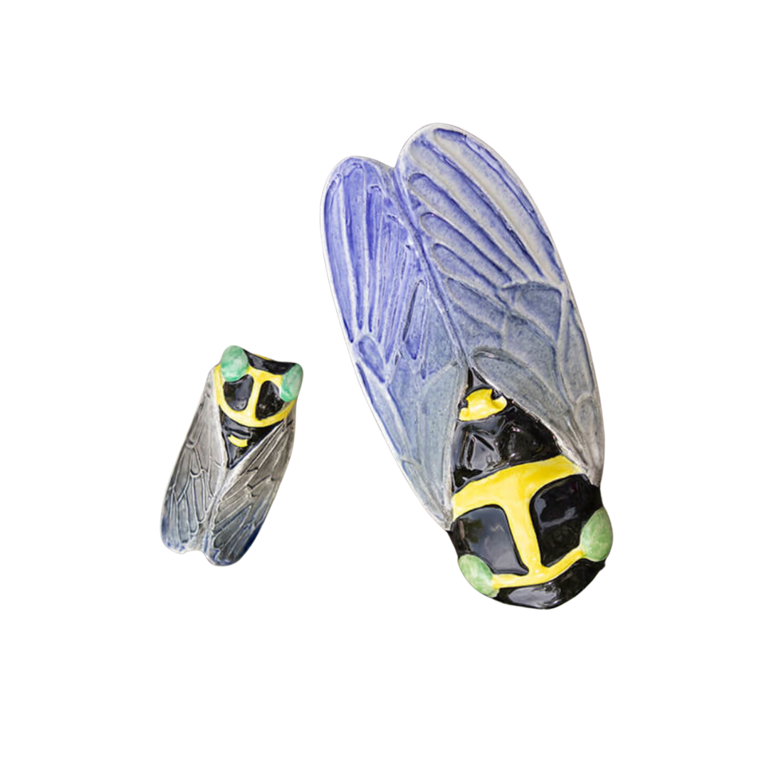 Small Ceramic Cicada Green Eyes - Crème de la Crème