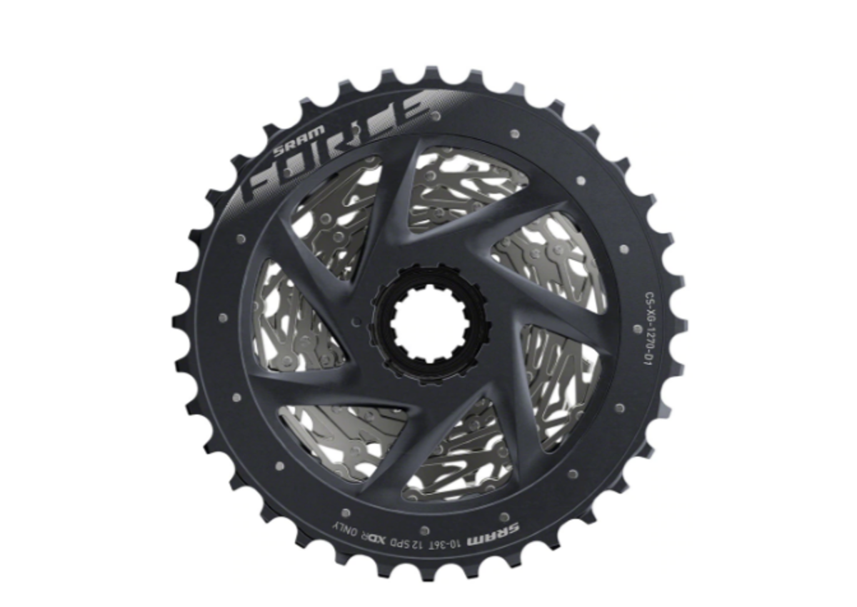 SRAM Force AXS XG-1270 Cassette - 12-Speed, 10-36t, Silver, For