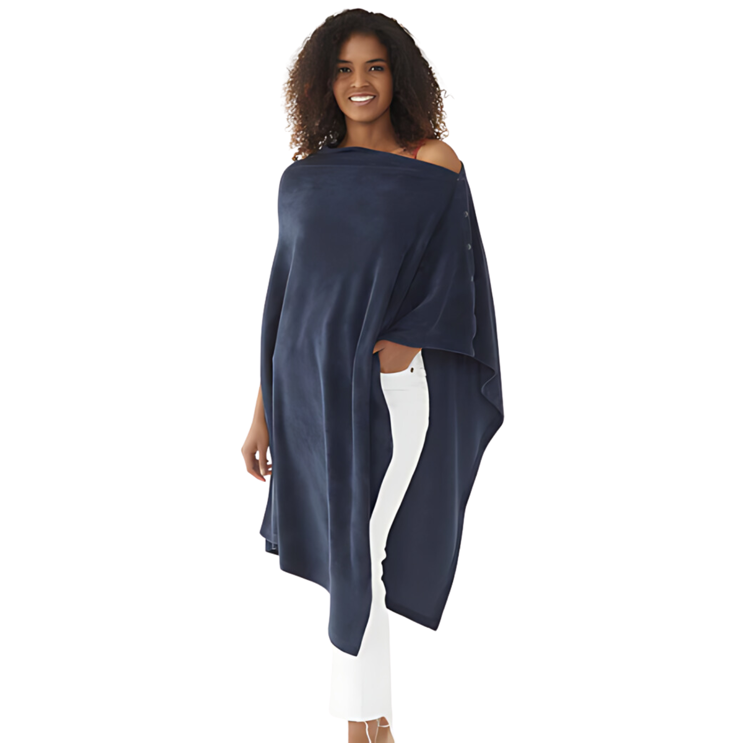 MER-SEA Captiva Terry Multiway Poncho, Navy, PON-00164-NVY-OS