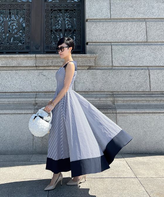 配色ストライプフレアワンピース｜JENNE(ジェンヌ)公式通販：パリ