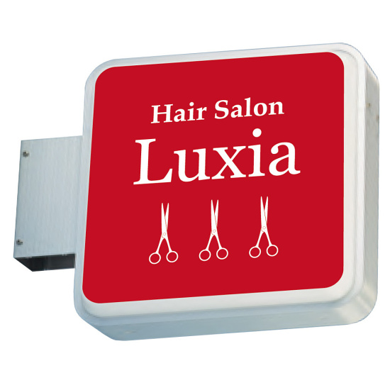 LED型 1515角丸アルミ 小型突き出しサイン シルバー (LXS11-11) - 看板