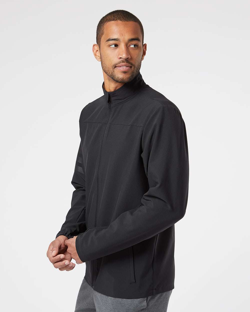 adidas A267 Men's Wind Resistant Full-Zip Jacket | S&S