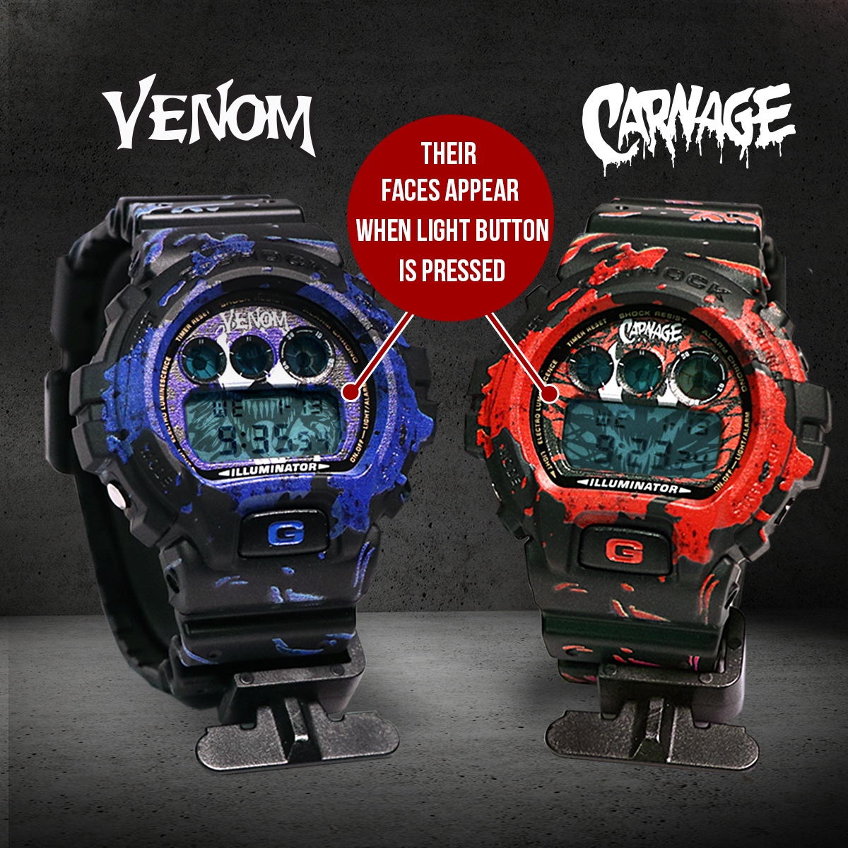 Carnage G-Shock Custom on DW-6900 Watch – Custom Gorillas