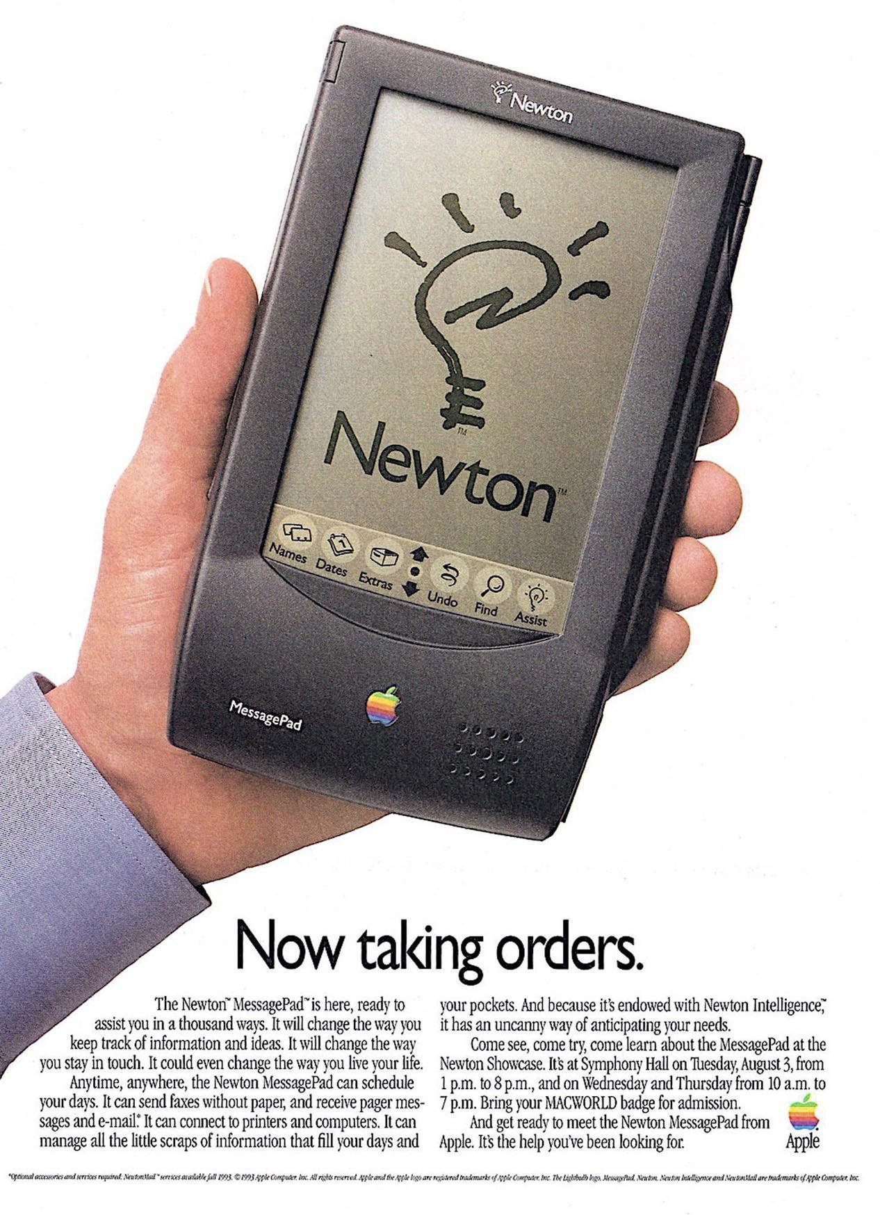 Apple Newton 1993 Print Ad | SwipeFile