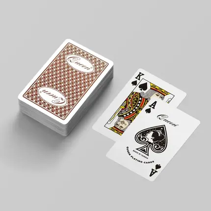 カジノレベル プラスチックポーカーカード ブリッジサイズ - 標準