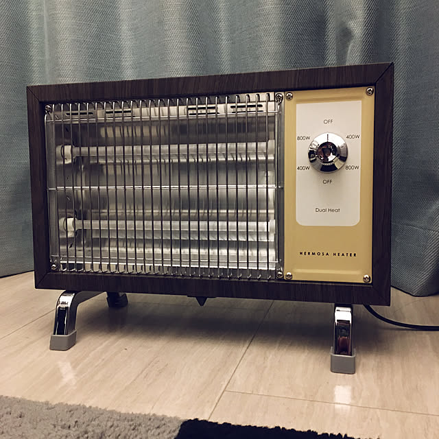 ヒーター HERMOSA ハモサ レトロヒーター ウォールナット 電気ストーブ