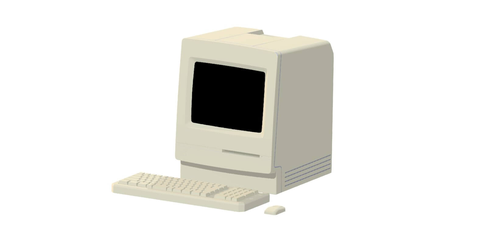 Apple Macintosh Classic - 3D Model by Adyleon