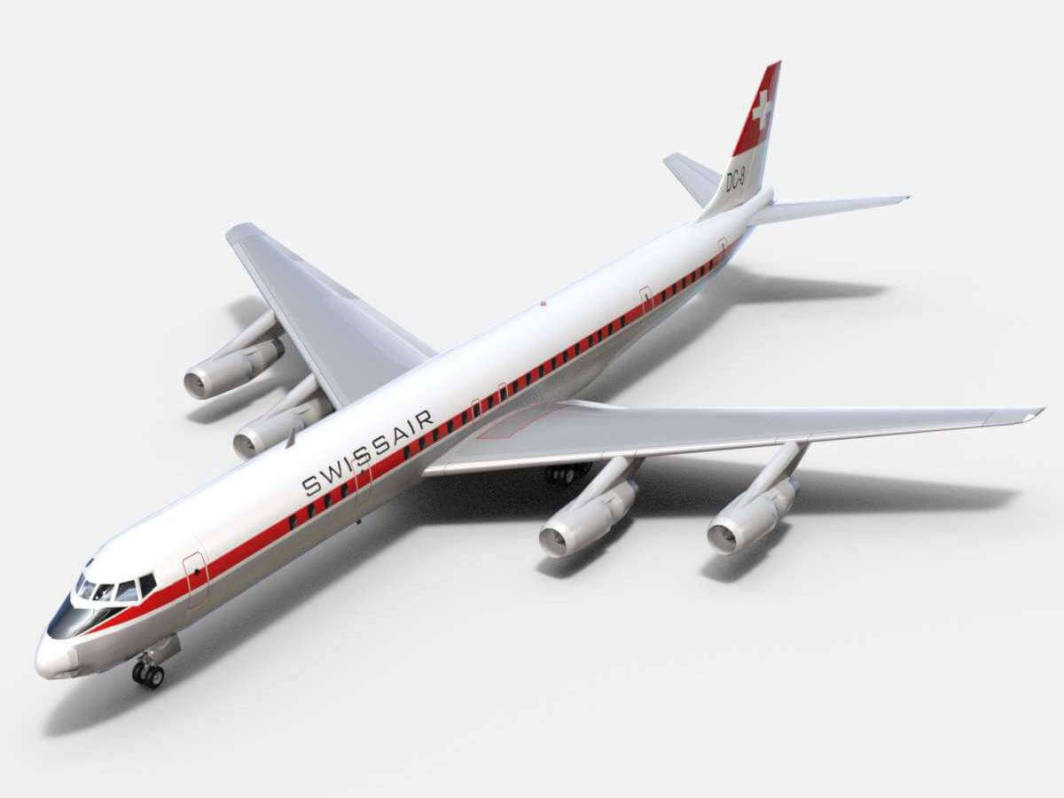 Douglas DC-8-63 Swissair 3D Model by Dreamscape Studios