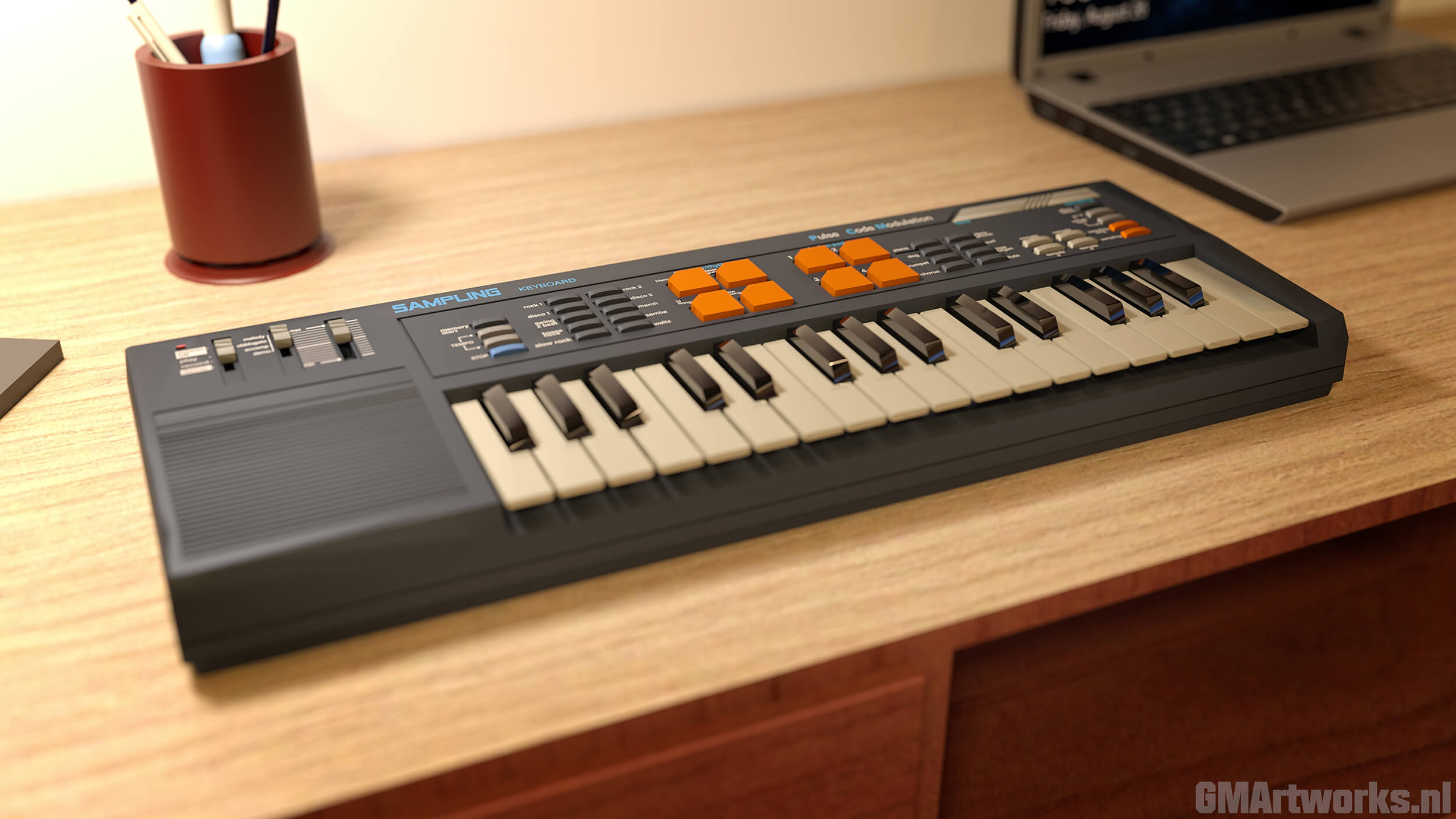 Casio SK-5 Keyboard 3D Model by GMArtworks