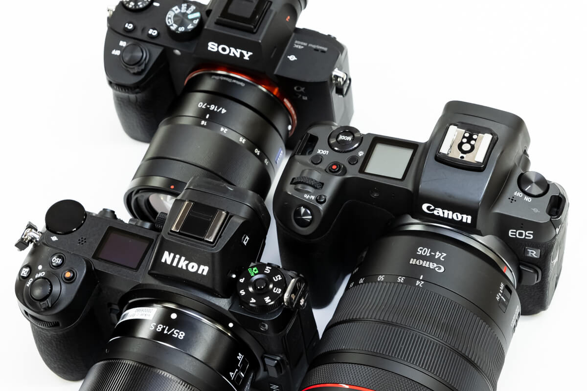 話題のフルサイズミラーレス一眼EOS R、Z6、α7 IIIを徹底比較