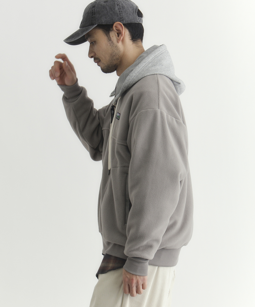 フリースフルジップロゴブルゾン(S オフシロ): ジャケット/アウター