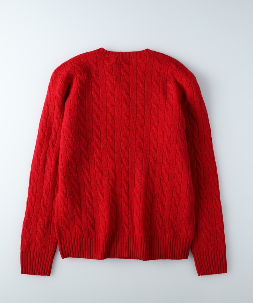 ケーブルウールカシミアニット(M レッド): トップス｜Right-on公式