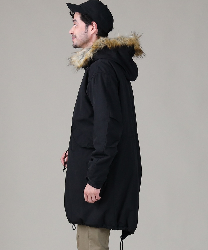 中綿モッズコート メンズ(S ブラック): ジャケット/アウター｜Right-on