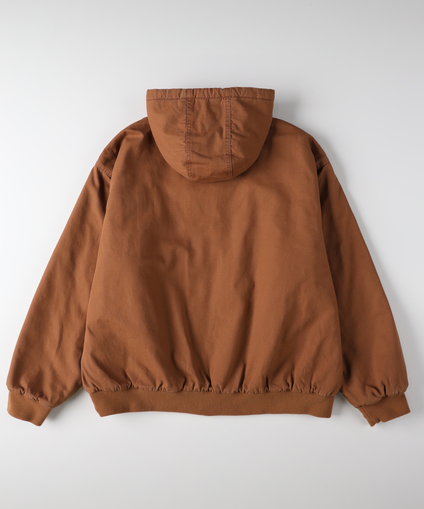 コットンダックフード付きブルゾン/セットアップ対応(M ブラック