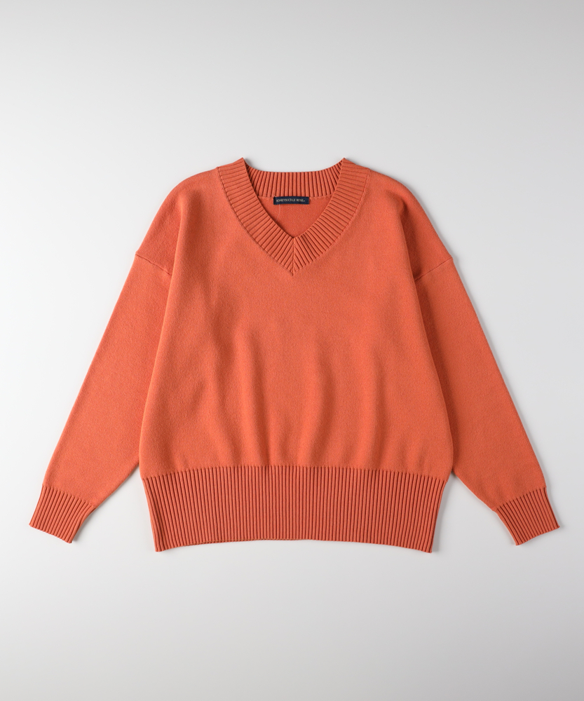 コットン混Vネックセーター(S ダークグレー): トップス｜Right-on公式