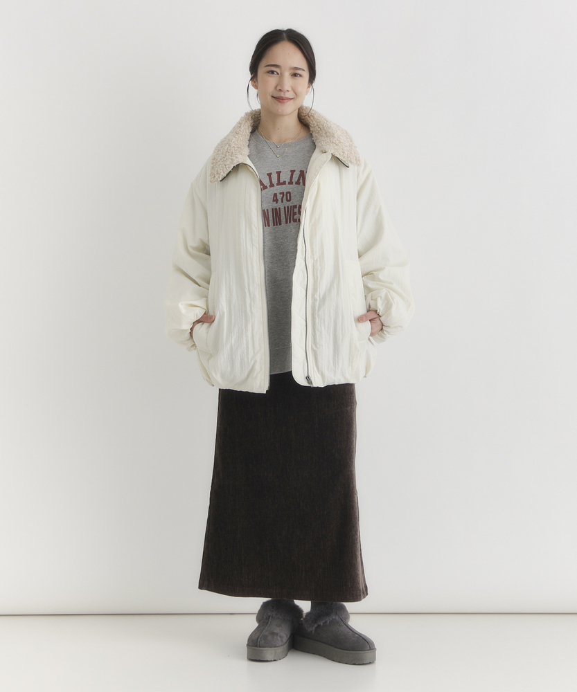 フェイクファー襟ジャケット(M オフシロ): ジャケット/アウター｜Right