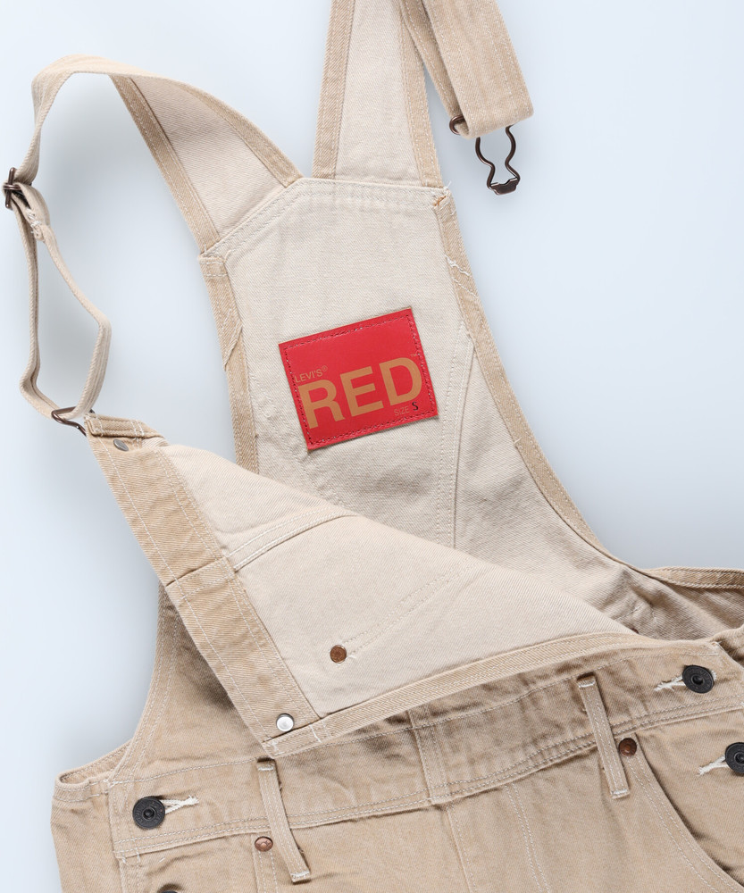RED」オーバーオール【自宅で試着、返品送料無料】(M ベージュ